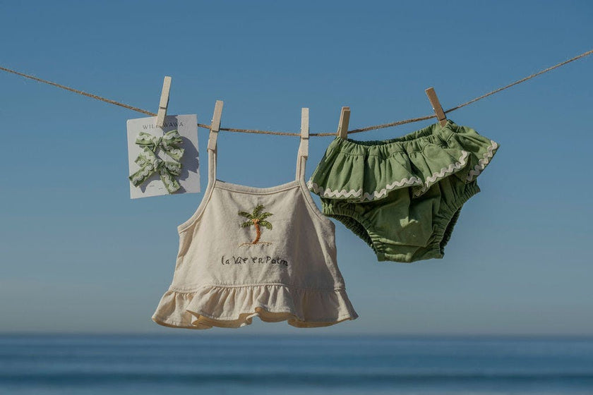 Ruffle Bloomer Set in La Vie en Palm
