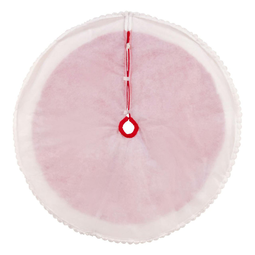 Kurt Adler 48-Inch Red and White Faux Fur Tree Skirt