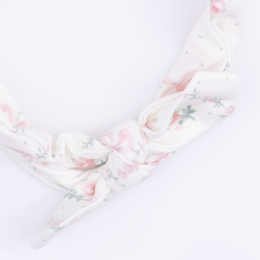 Dainty Buds and Bows - Kimono Gown & Knot Headband