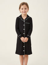Year-Round Button down Ribbed Nightgown