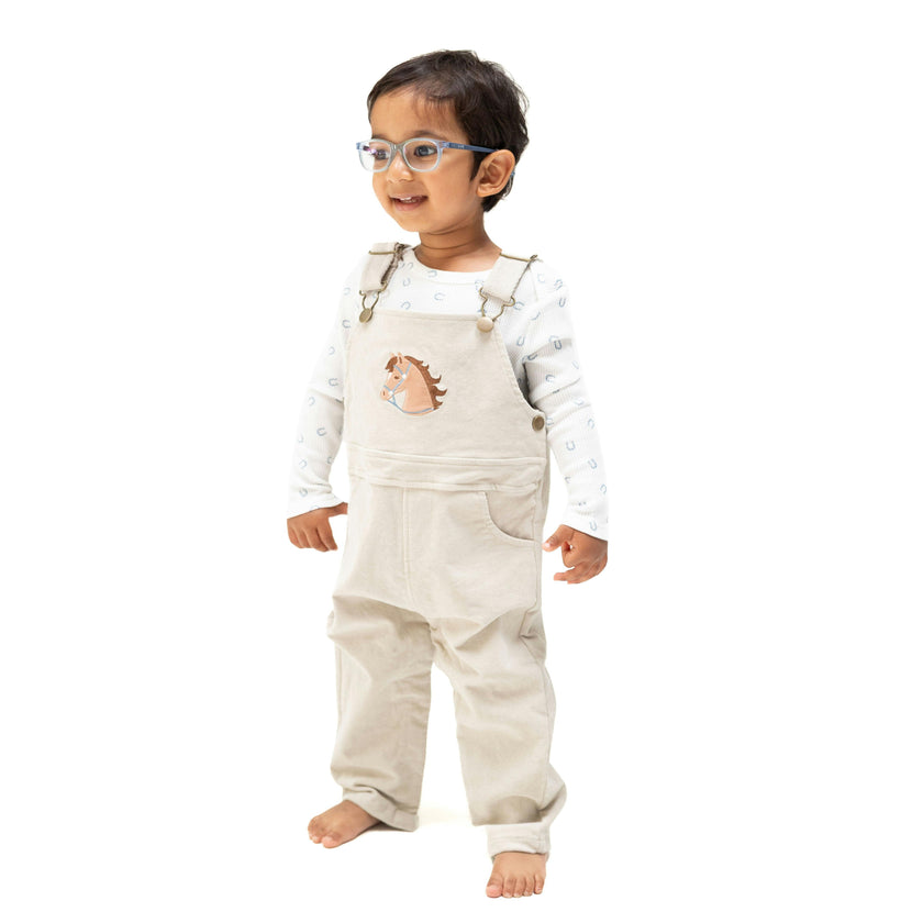 Peyote - Uni Old School Overall with Horse Applique