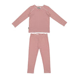 Directional Striped Raglan Sleeve Top & Pant Set