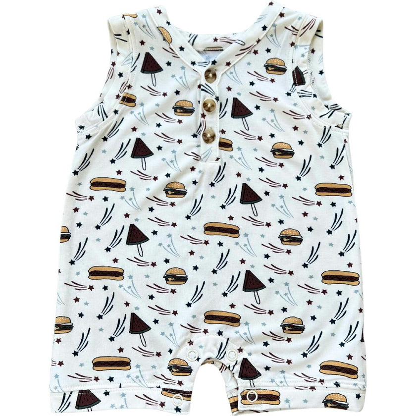 Boy's Sleeveless Romper Balloon Dogs