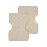 Cotton Muslin Burp Cloth 2 Pack - Taupe Cross