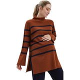 Sarabeth Neck Long Sleeve Maternity Sweater