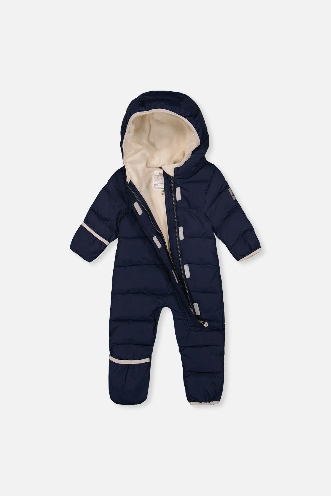 Baby Cloud One Piece Snowsuit Adapted For Car Seats Dark Blue