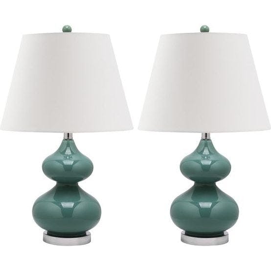 Set of 2 Eva Double Gourd Glass Lamps