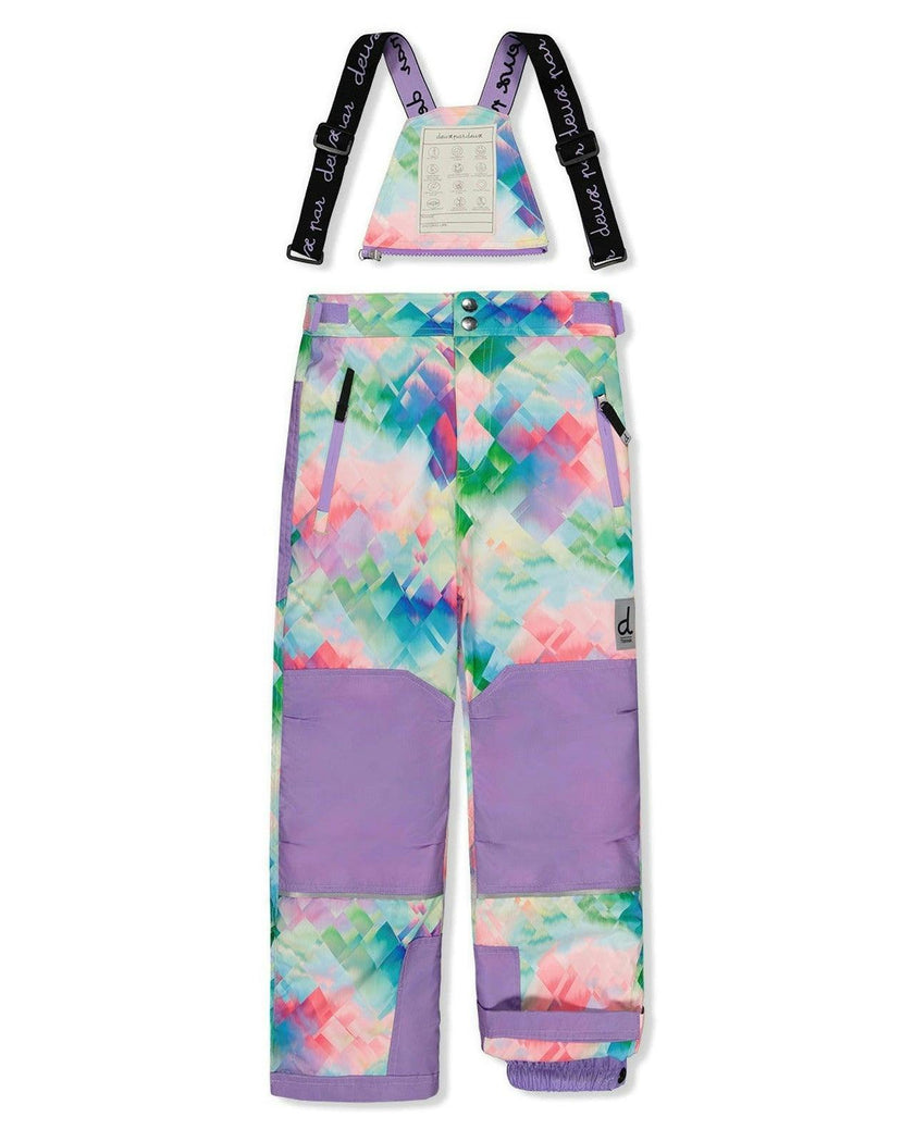 Two Piece Teknik Snowsuit Multicolored With A Diamond Pattern