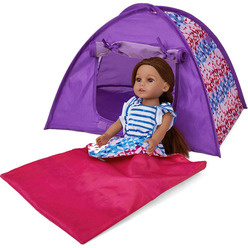 Sophia's Camping Tent and Sleeping Bag Playset for 18' Dolls, Multi