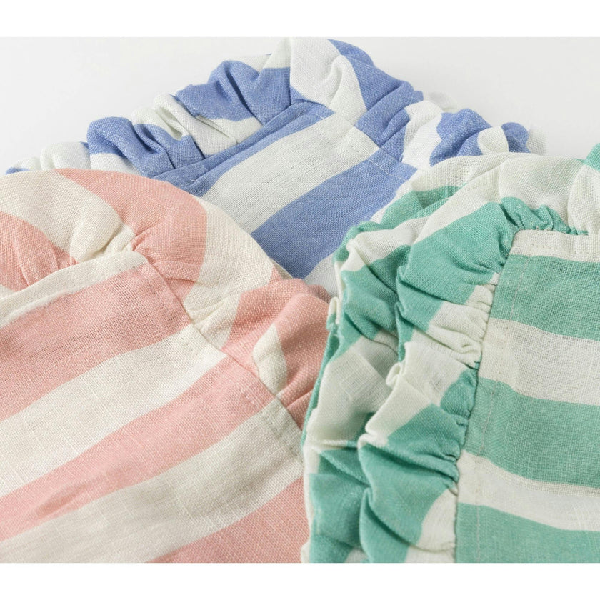 Stripe Ruffle Fabric Napkins