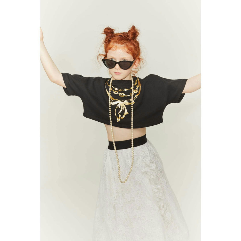 Jewelry Crop Sweatshirt