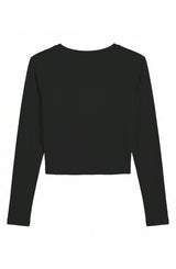 Pixie -  Ruched Long Sleeve Top - Black