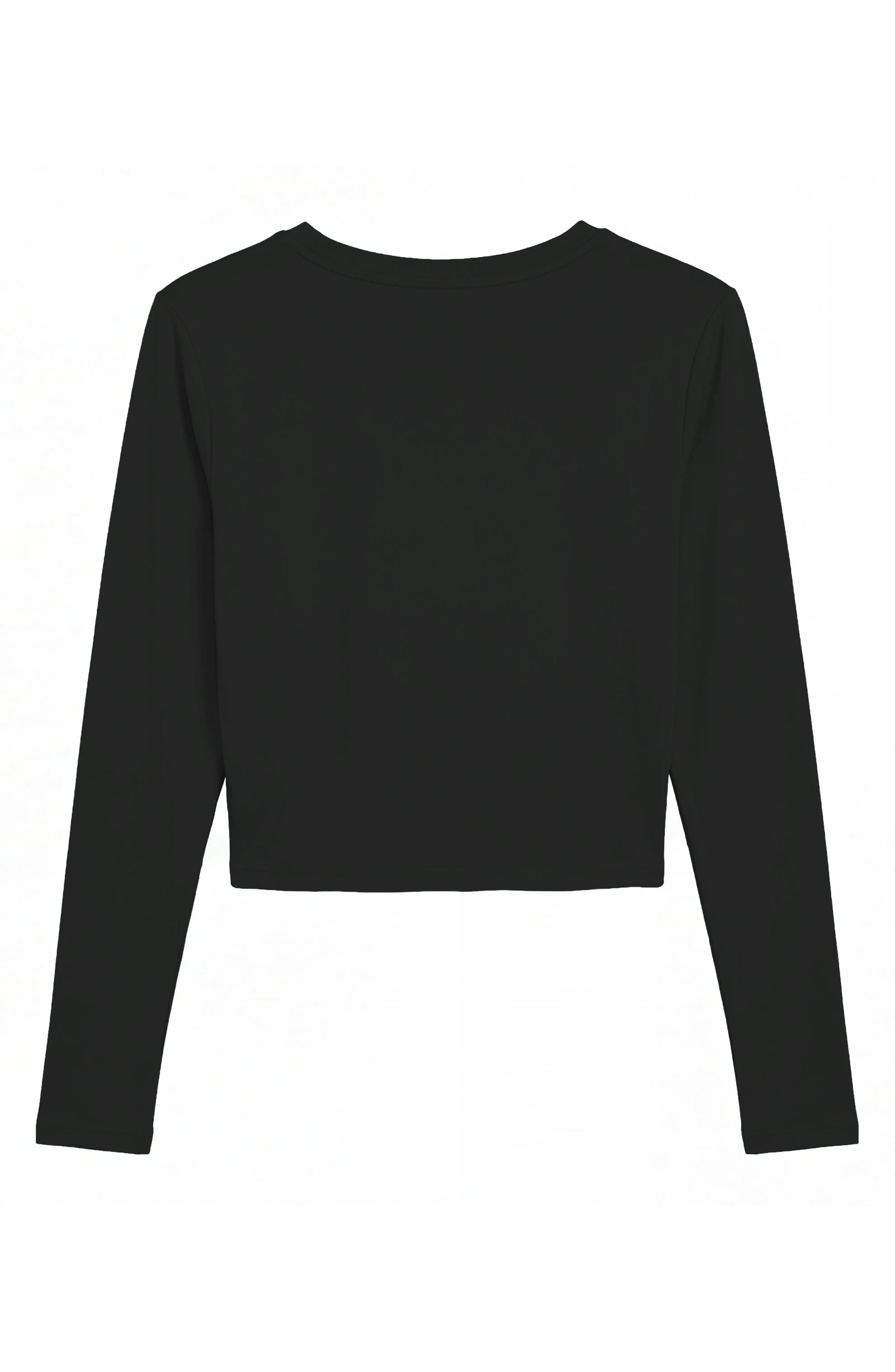 Pixie -  Ruched Long Sleeve Top - Black