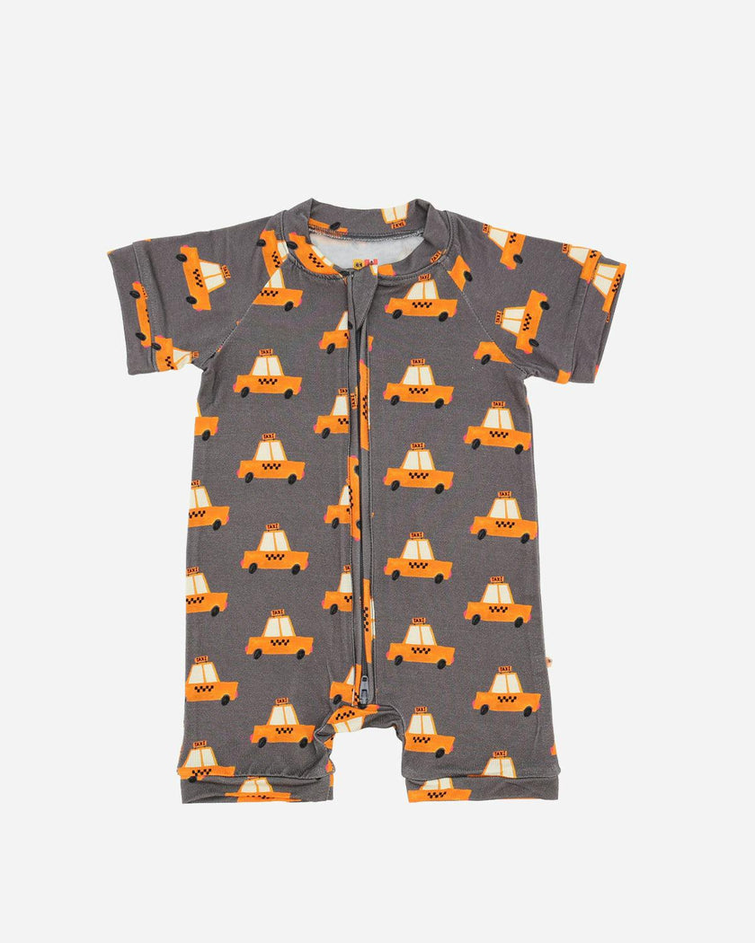 Bamboo SS Zipper Romper