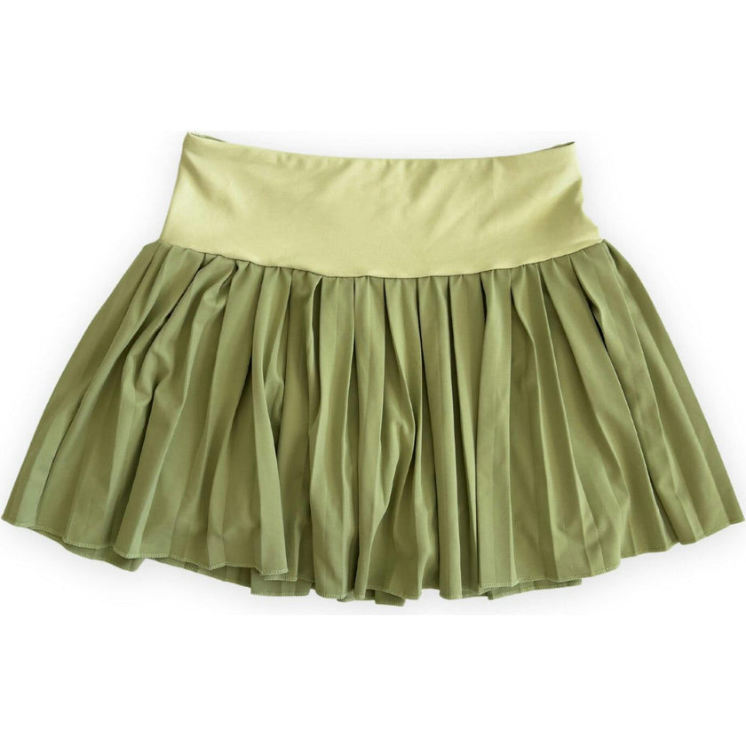 Pleated Court Skort, Green