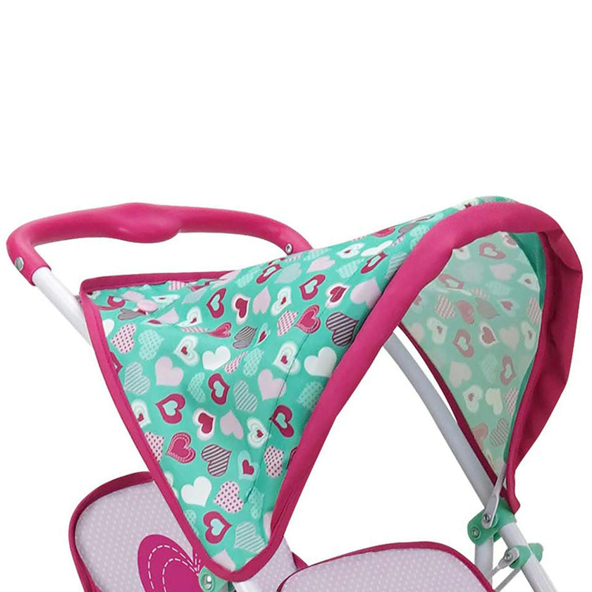 Mint Heart: Doll Stroller - Twin Tandem