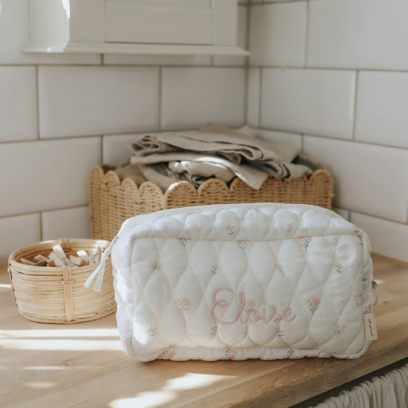 Toiletry Pouch - Pink Ditsy Floral