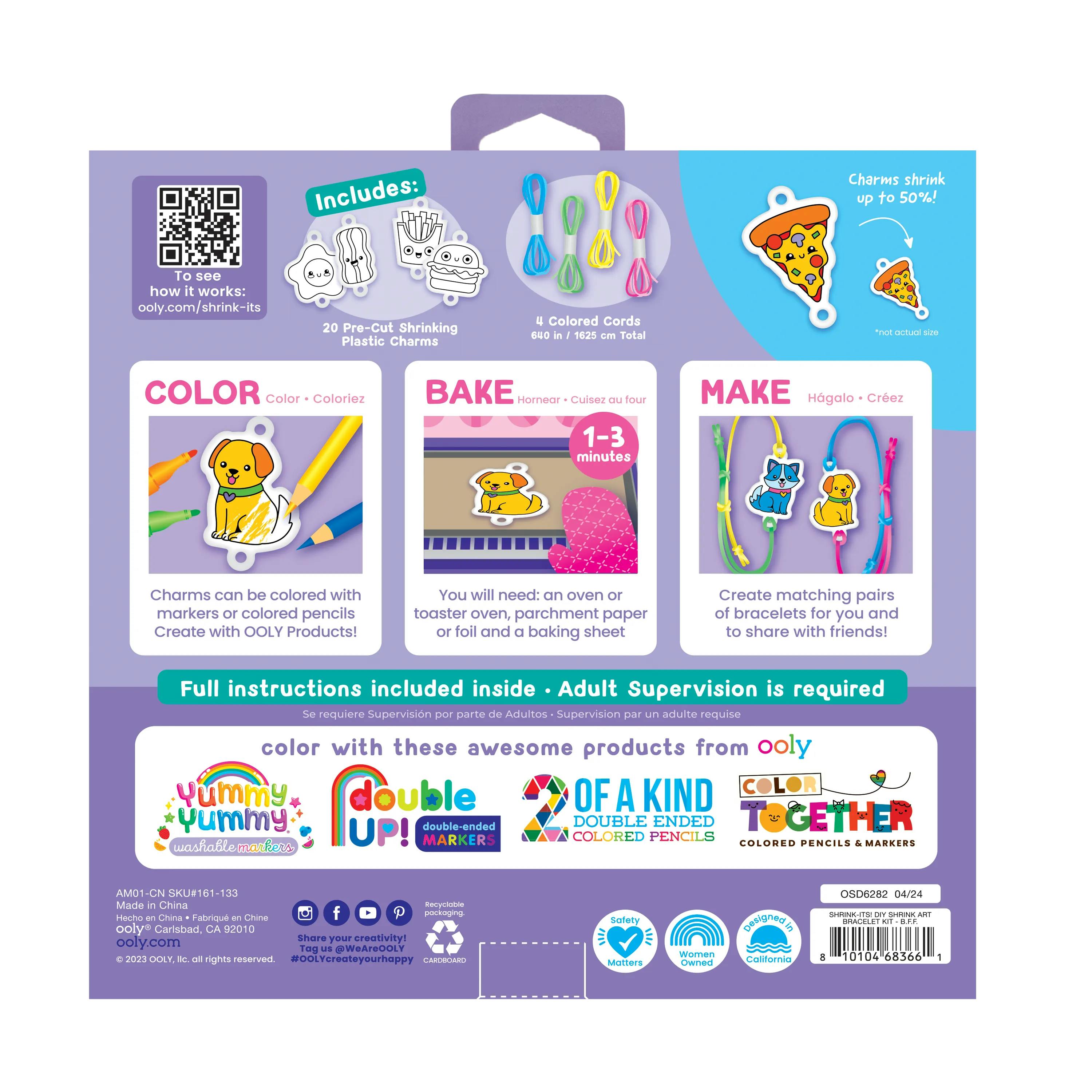 Shrink-its! DIY Shrink Art Bracelet Kit - BFF - 20 Bracelets