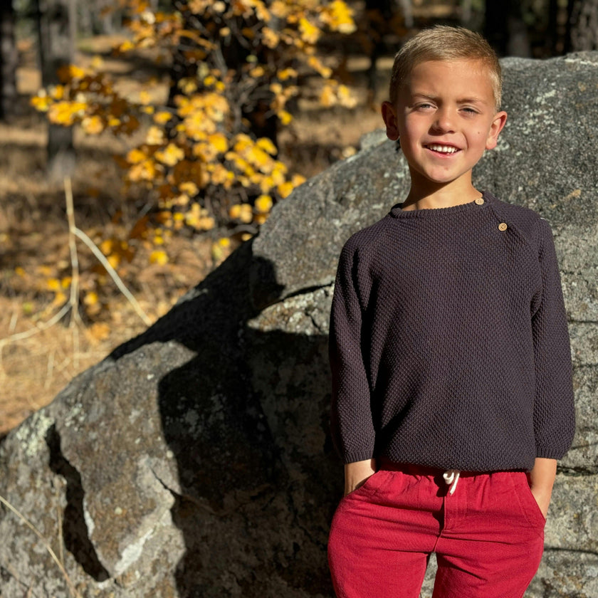 ROAN Navy Black Sweater