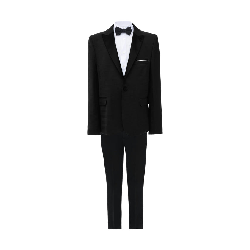 Black Satin-Lapel Formal Suit Set