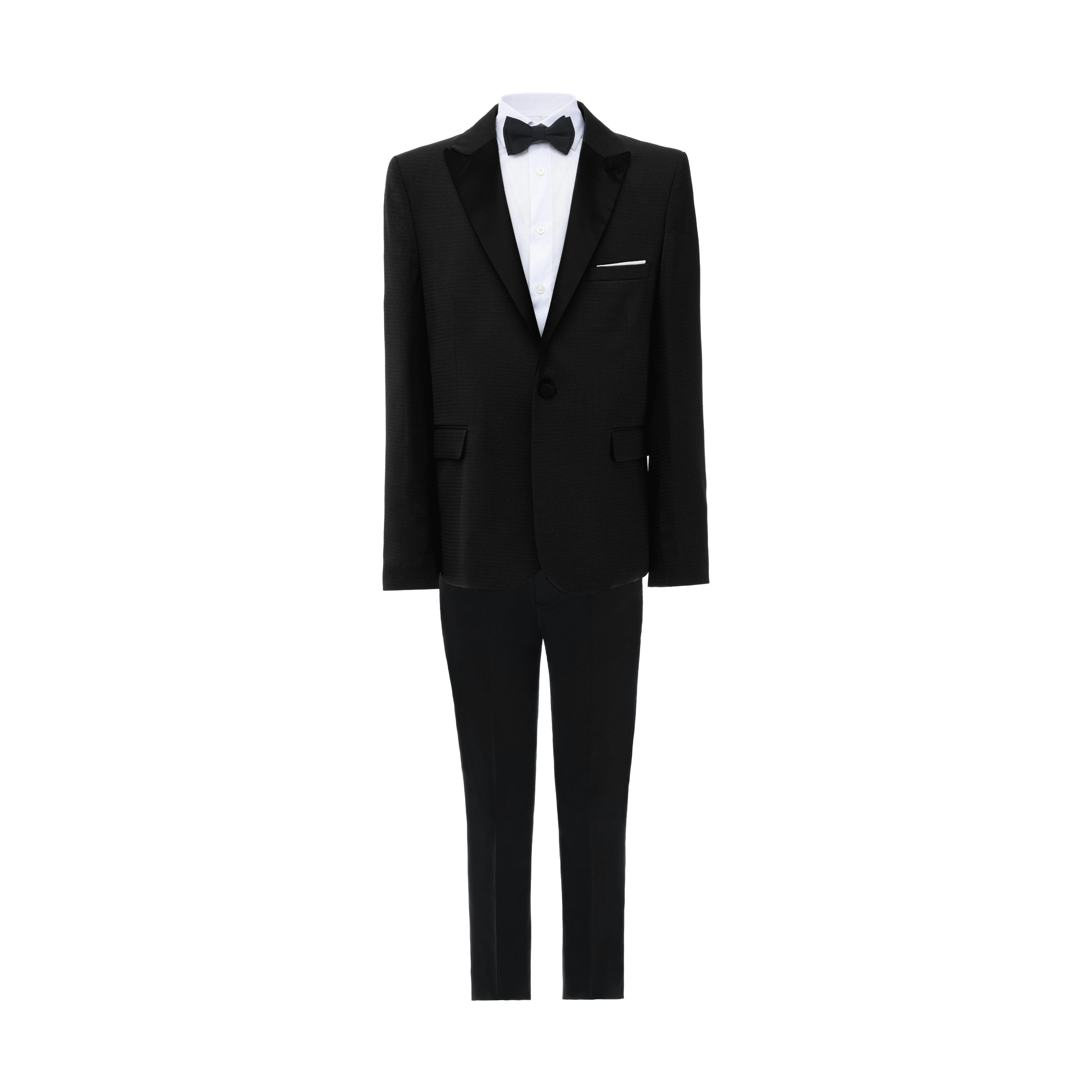 Black Satin-Lapel Formal Suit Set