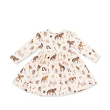 Pretty Equestrian - Twirly Long Sleeve Dress