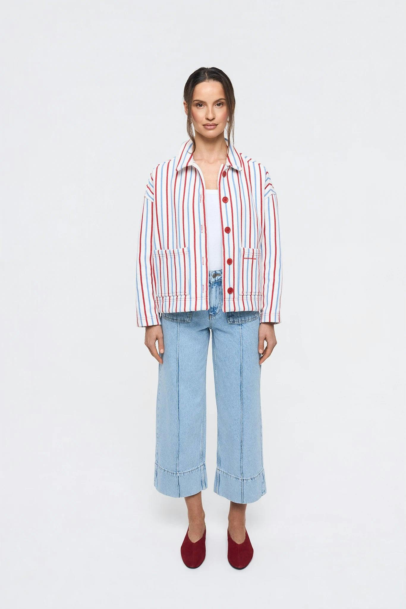 women's jacket - marina stripes