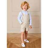 Percy Stripe Insignia Pocket Detail Dungarees in Blue (18mths-4yrs)