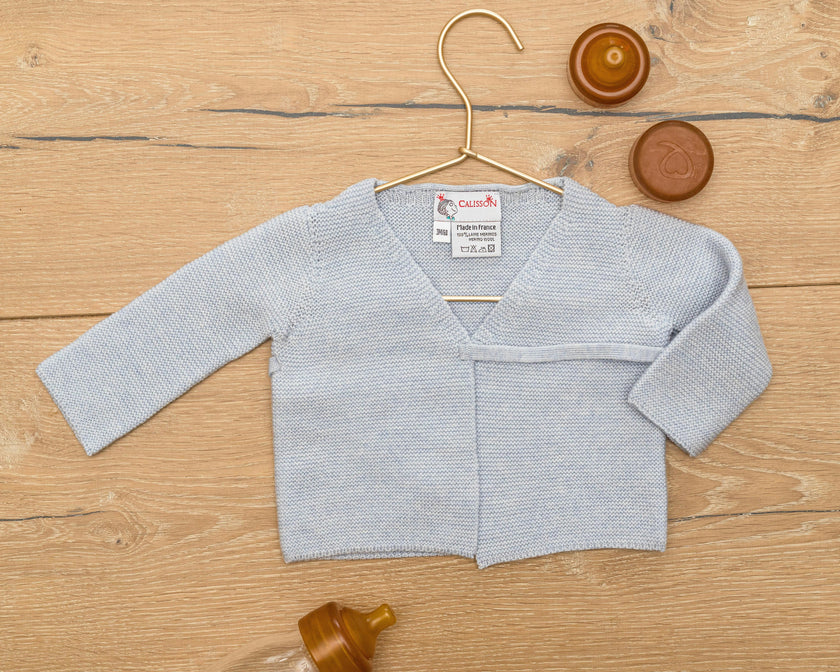 Little Royals Baby Tie-Front Sweater - Blue