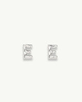 Monogram Studs in Silver