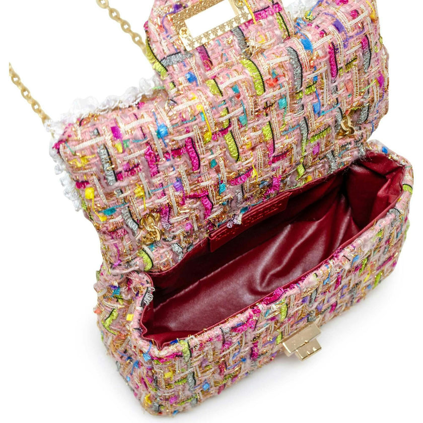 Classic Tweed Pearl Handbag