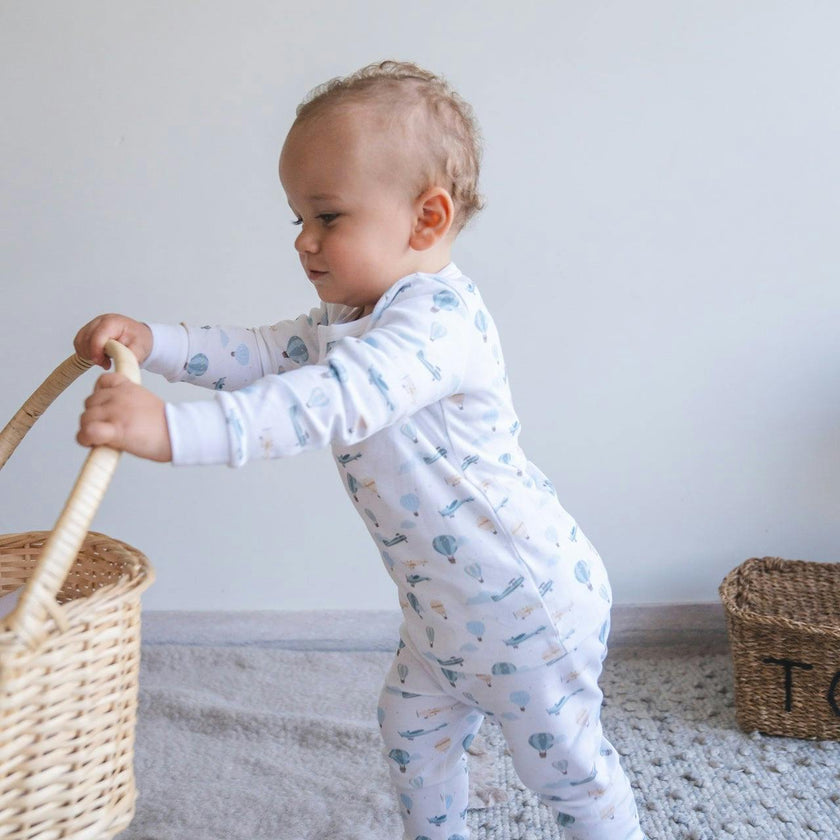 Little Airplanes Pima Long Pajama Set
