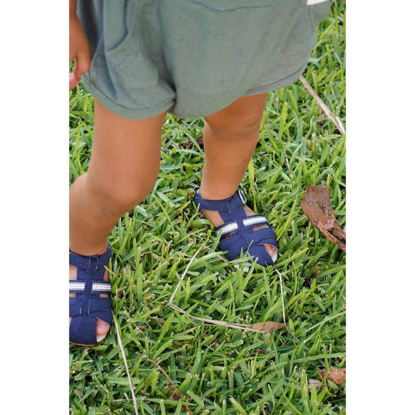 Stuart Navy Canvas Sandal