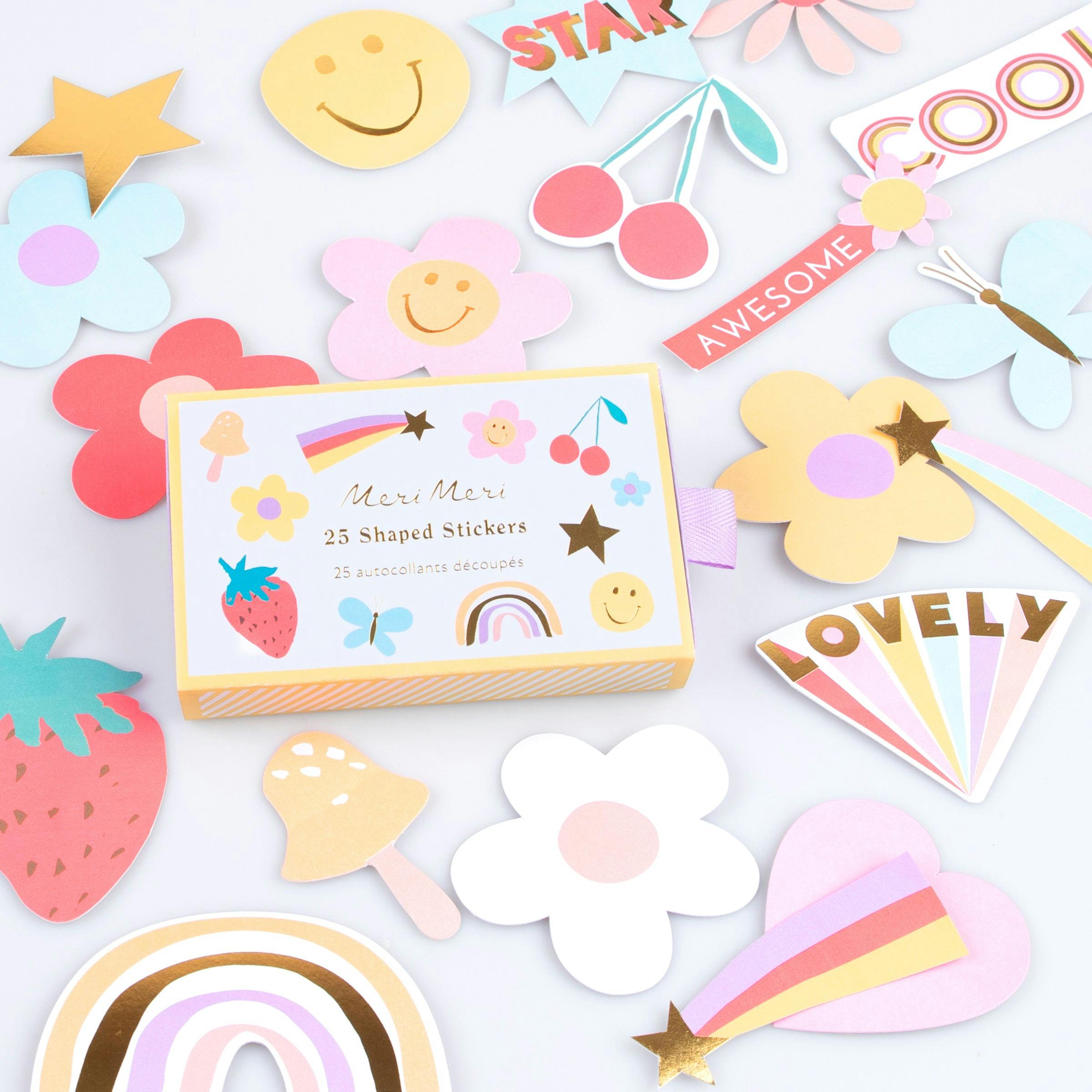 Happy Icons Shaped Stickers