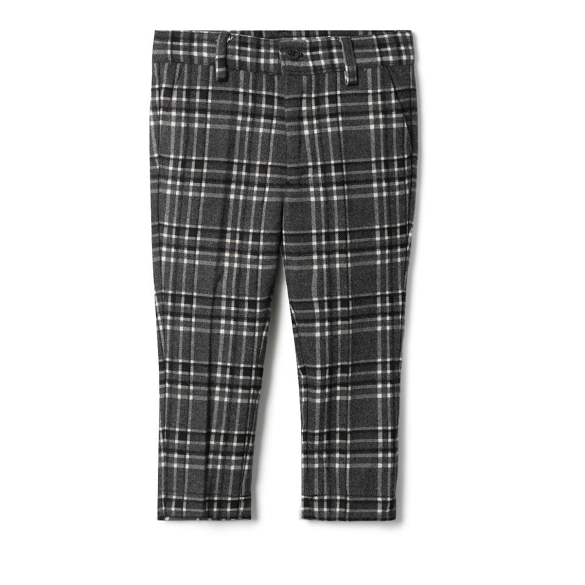 Woven Plaid Pants
