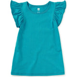 Pom-Pom Flutter Top, Blue
