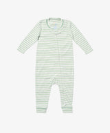 Ziggy Zip Romper, Dusty Seafoam Mini Stripe