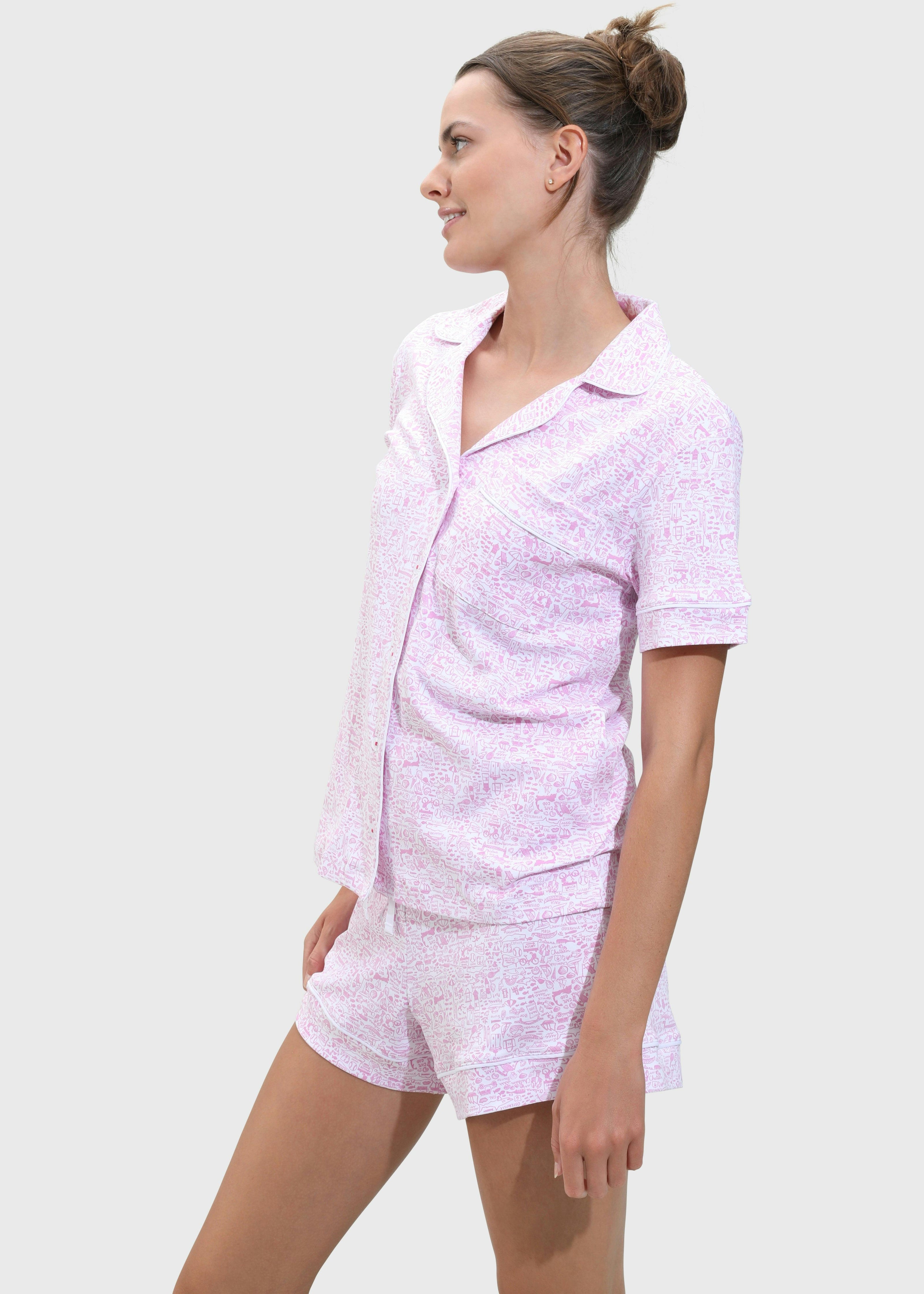 Cape Cod Women’s Button Front Short Pajama Set
