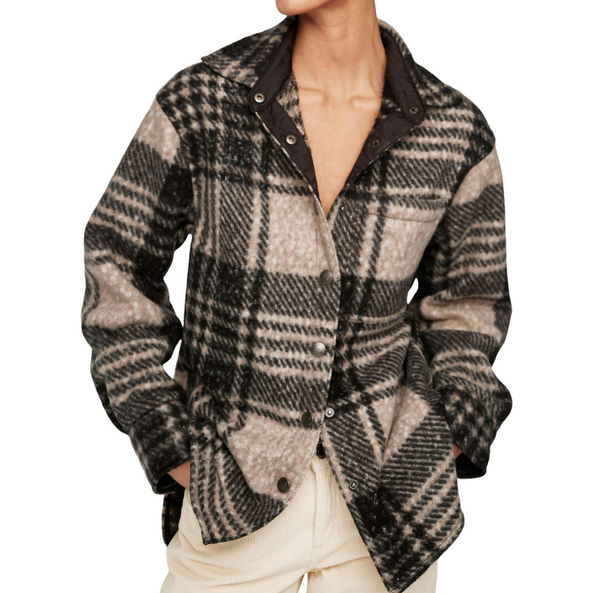 Faye Shirt | Fuzzy Plaid