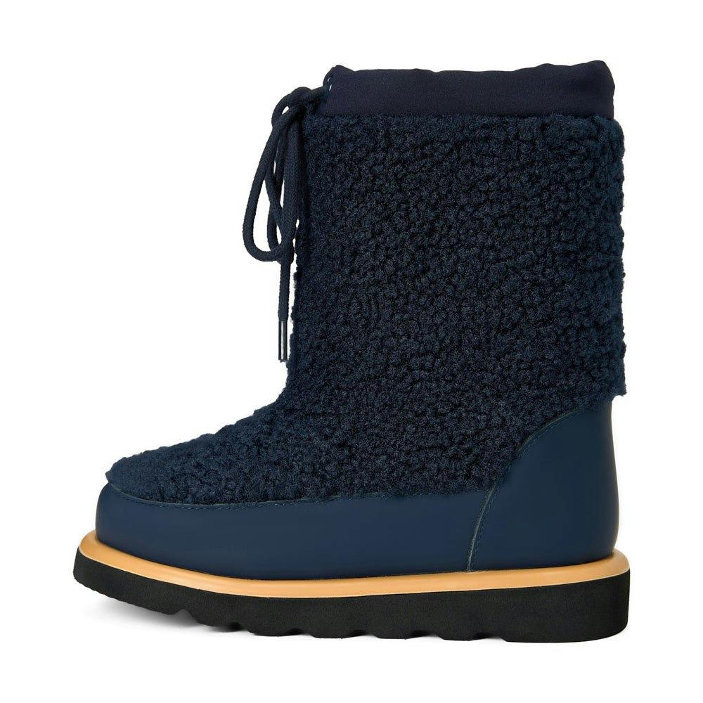Rey Wool Lined Rubber Toe Caps Lace-Up Snug Fit Snow Boots