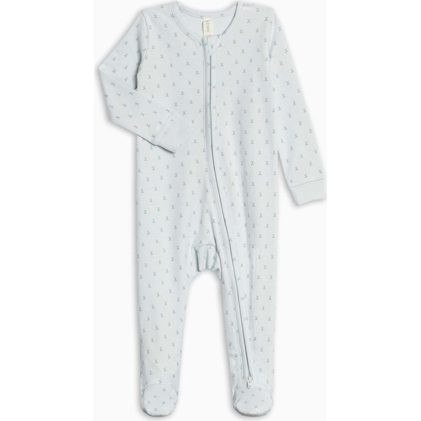 Peyton Zipper Sleeper - Tee Time / Powder + Laguna