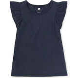 Pom-Pom Flutter Top, Blue