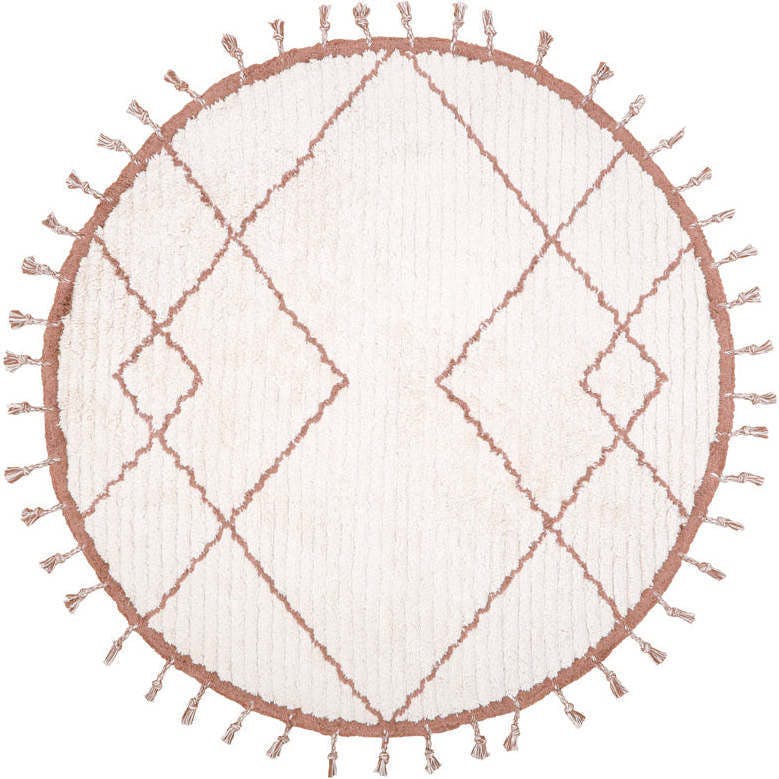Come Braided Tassel Round Rug