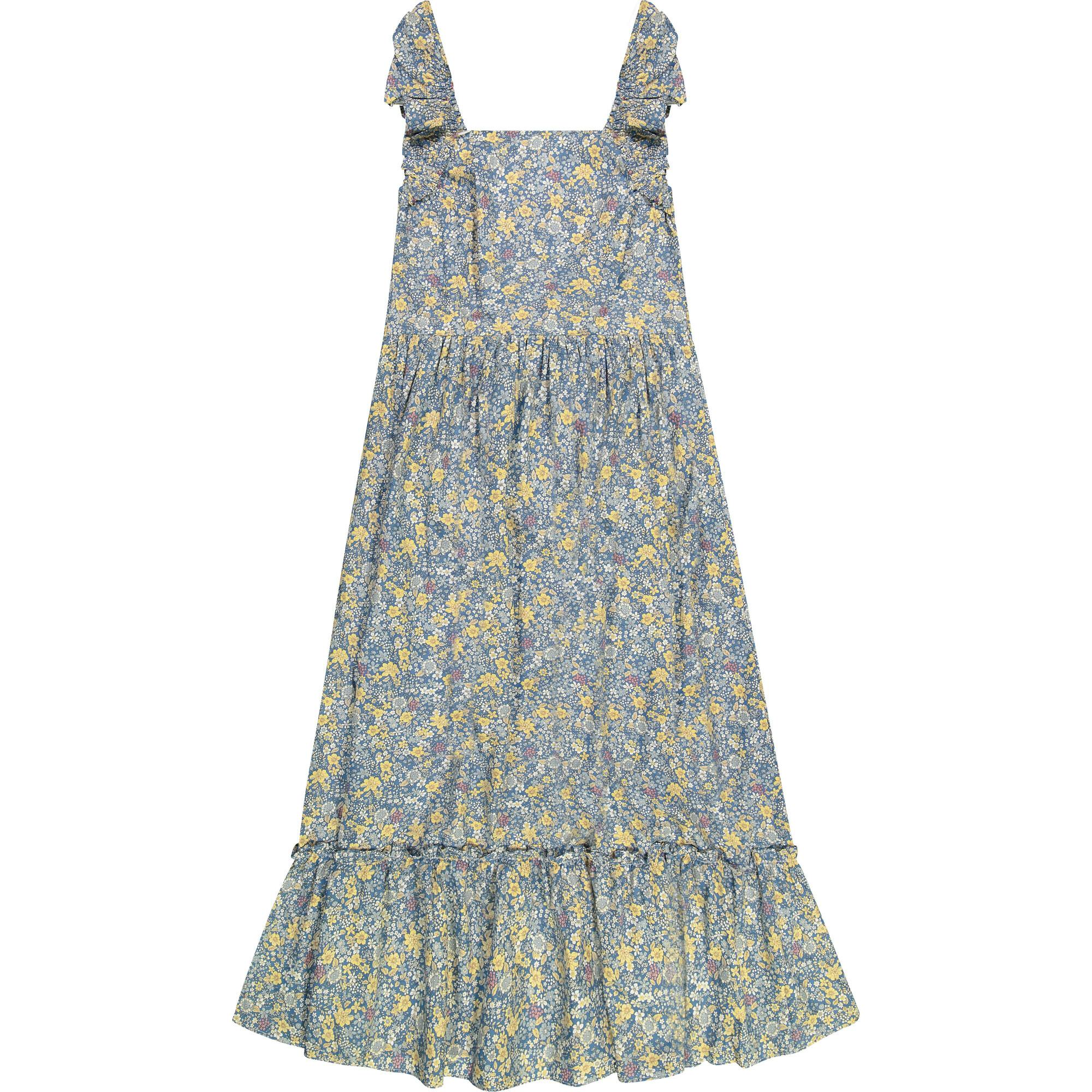 Queen B Jacqueline Women'S Flutter Sleeve Maxi Dress, Florals