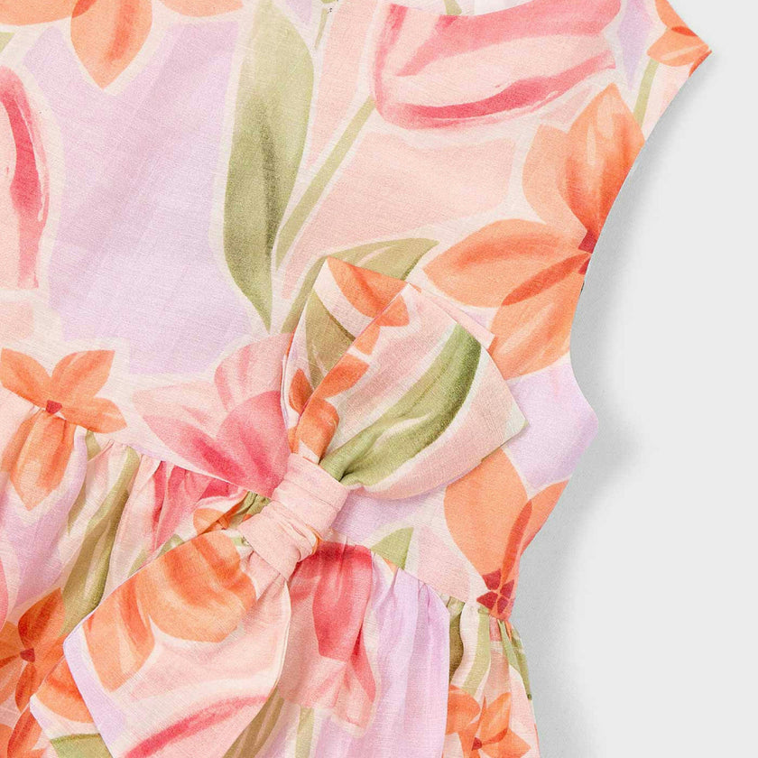 Pink Floral Bow Dress