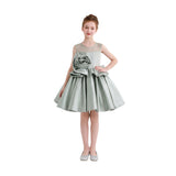 Green Oriana Peplum Sculpted Rose Dress