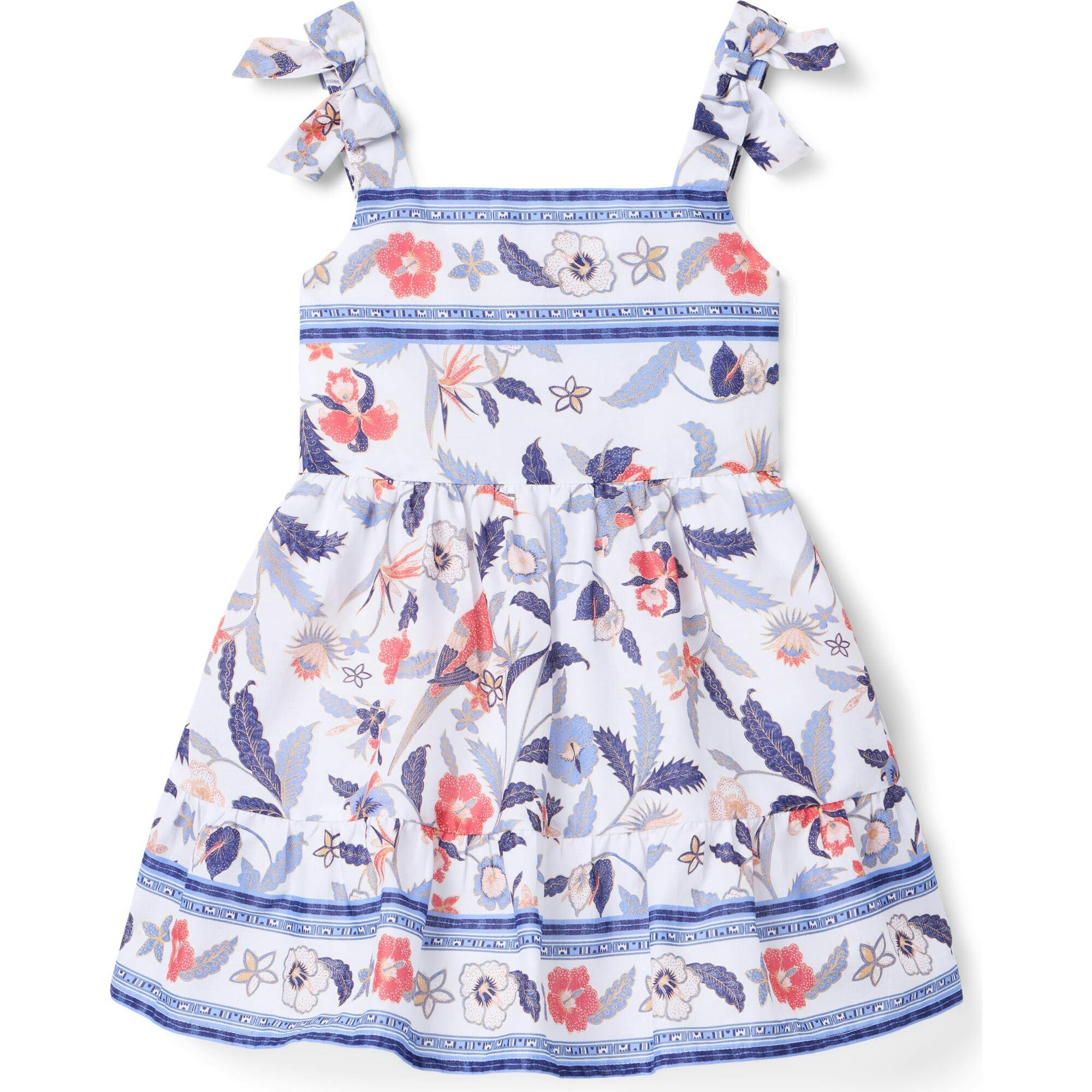 Floral Bow Strap Dress