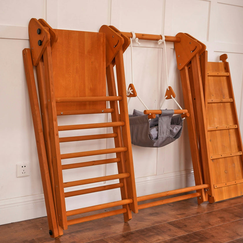 Juniper Folding Indoor & Outdoor Playset | Wooden Climber for Toddlers