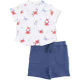 Crayon Crabs - Polo Button Up with Everyday Short