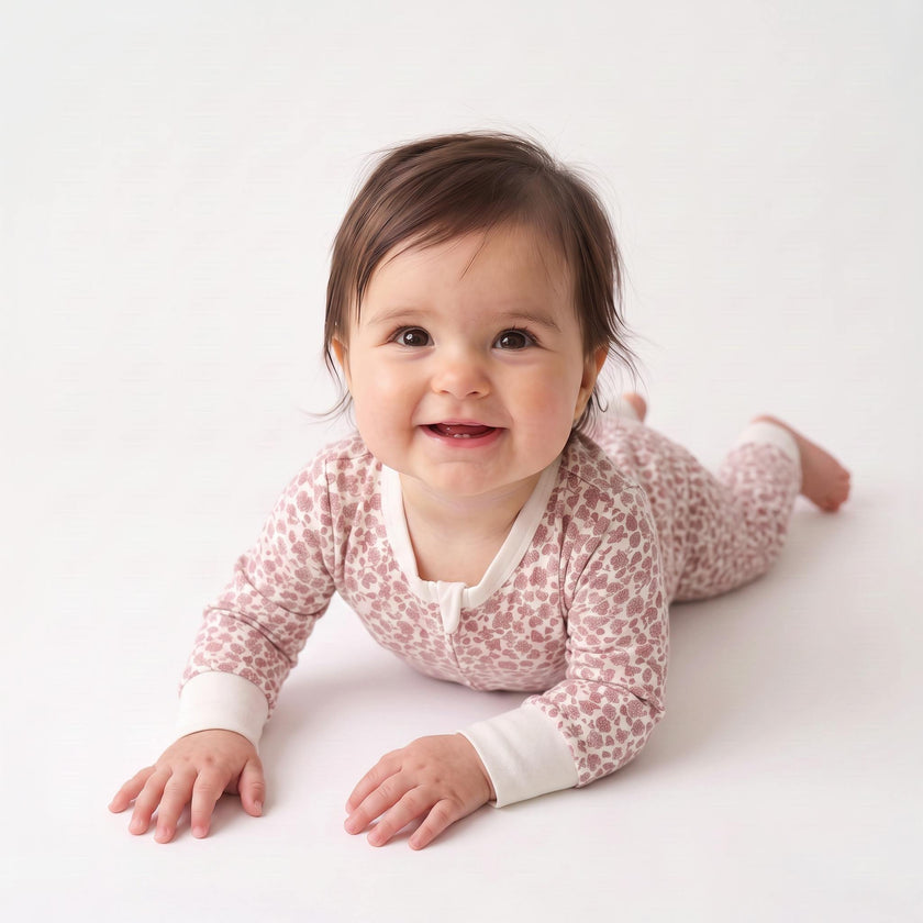 Organic 2-Way Zip Romper - Wild Petal